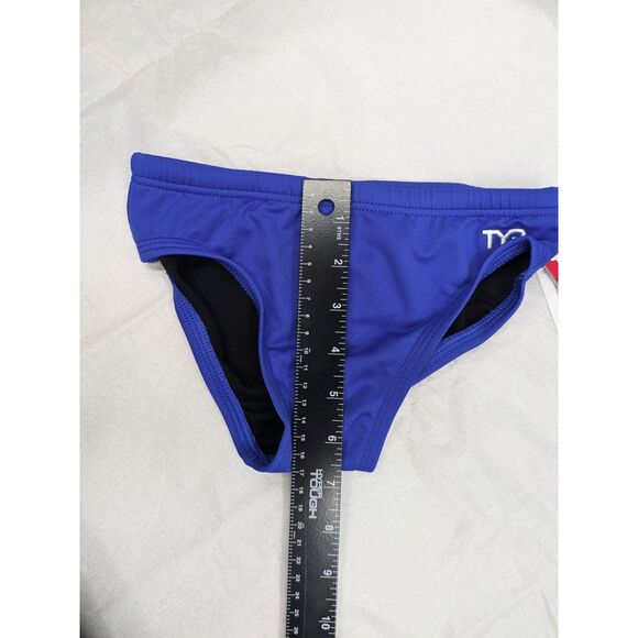TYR Boys Durafast Elite Racer Brief Swimsuit Royal Blue Size 24 NWT - Picture 6 of 8